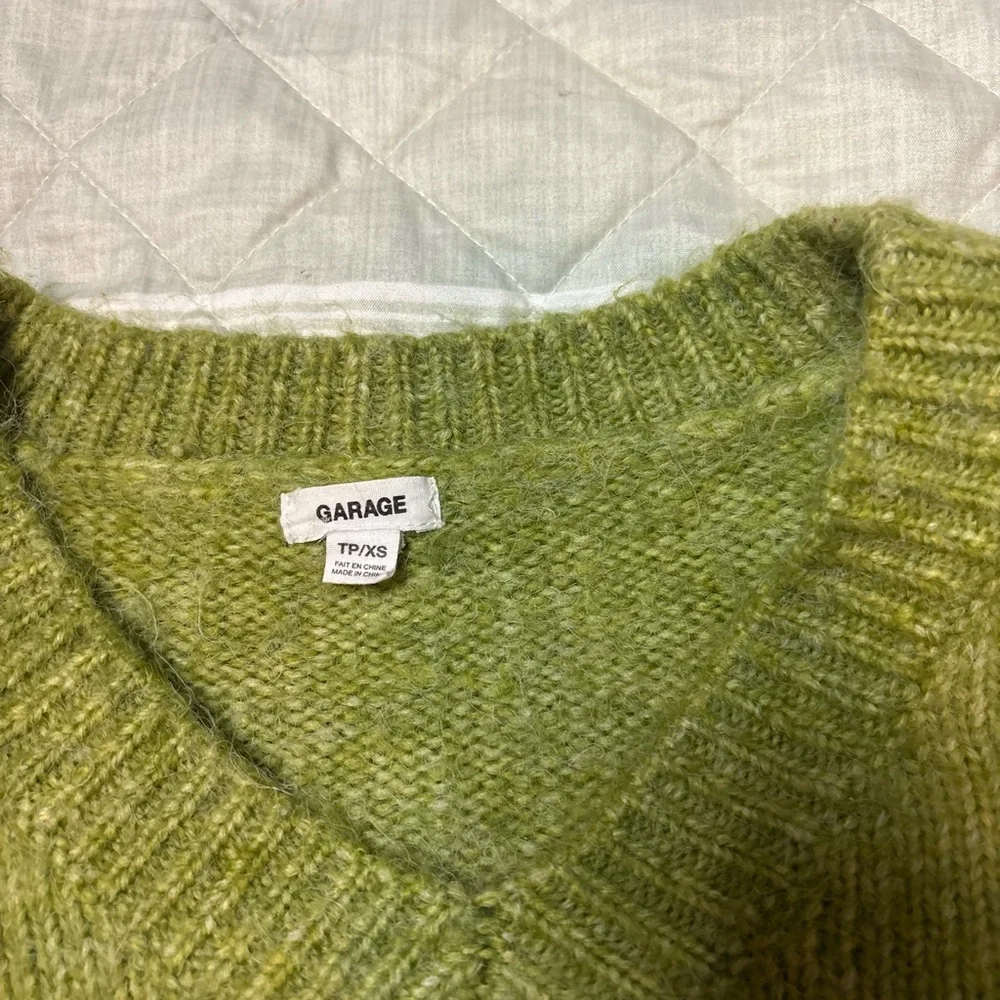 Garage Olive Knit Pullover - Picture 1 of 3
